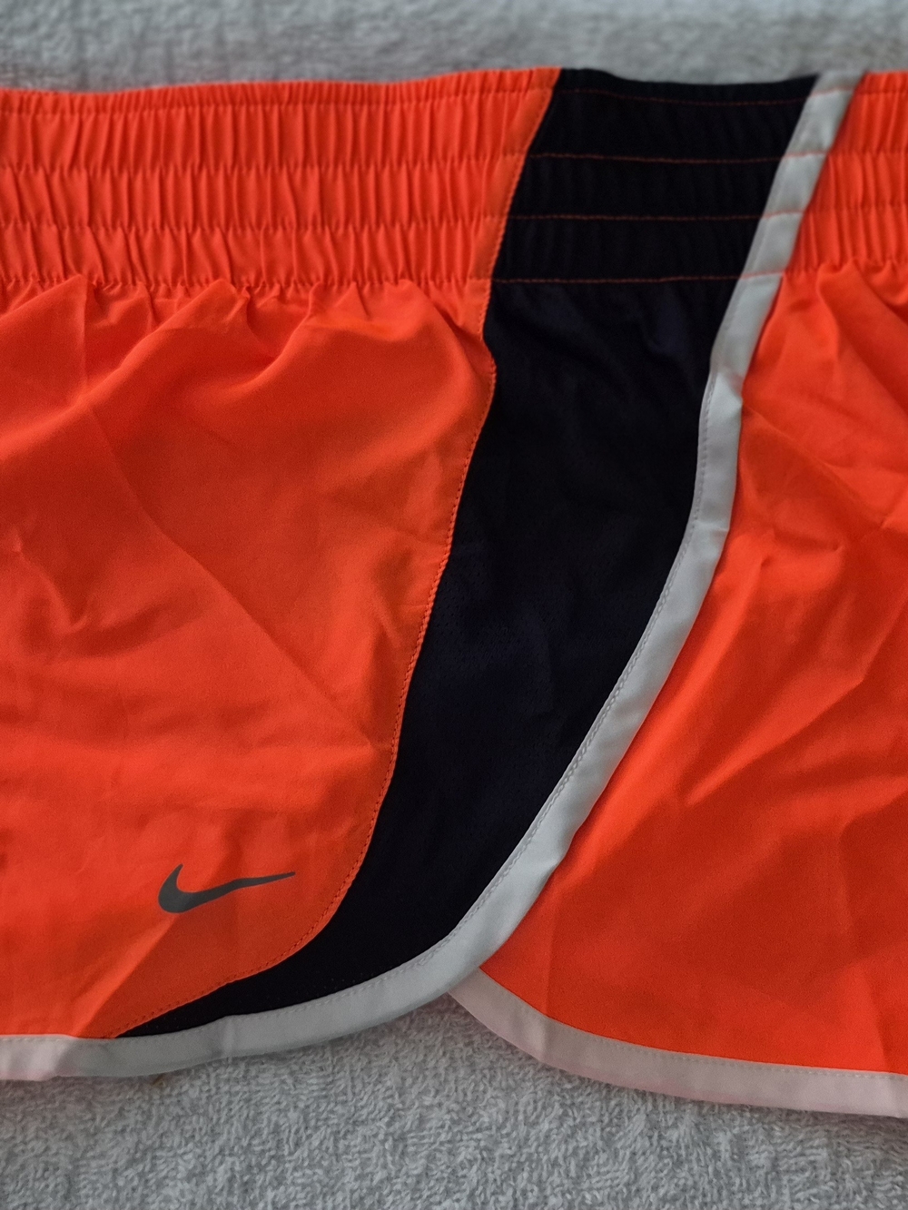 Nike Womens Orange Running  Shorts with Black Accent Sz XL